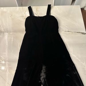 Madwell velvet cropped wide leg jumpsuit